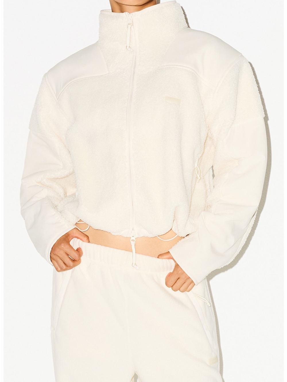 SKIMS TEDDY BOXY ZIP UP JACKET - NWT - ECRU - S